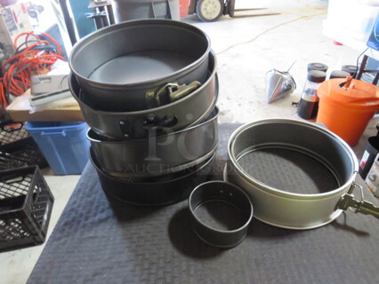 One Lot Of Assorted Spring Form  Pans.