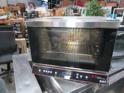 One Wisco Convection Oven With 2 Racks.. Model# 621. 120 Volt. 19X19X15.