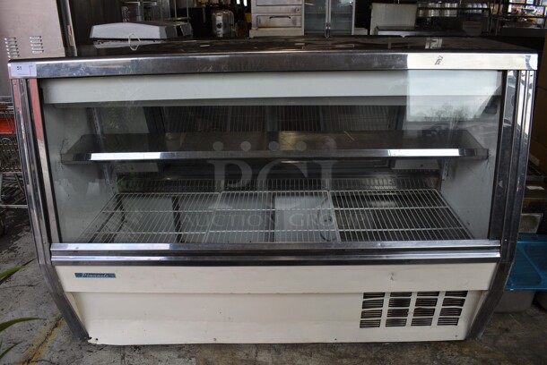 Pinnacle Model SSC826 Metal Commercial Floor Style Deli Display Case Merchandiser. 115/230 Volts, 1 Phase. 76.5x34.5x54. Tested and Working!