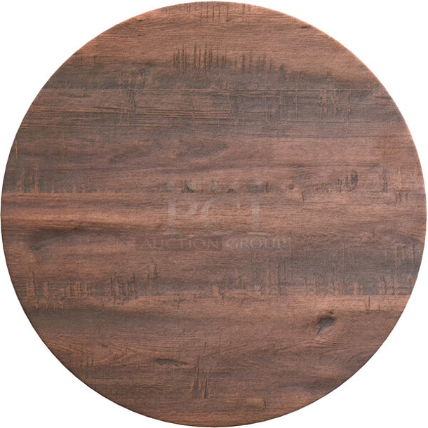 BRAND NEW SCRATCH AND DENT! Lancaster Table & Seating 427SD32RNDWA 31 1/2" Round Table Top with Textured Walnut Finish