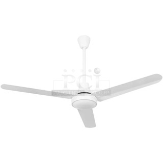 2 BRAND NEW SCRATCH AND DENT! Harmonized Home CP48DW11N 48" White Industrial Indoor / Outdoor High Performance Ceiling Fan CP48DW11N - 7370 CFM, 120V, 1 Phase. 2 Times Your Bid! 