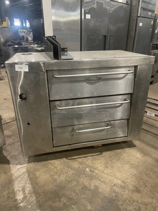 NICE! Attias Commercial Natural Gas Powered Pizza Oven! All Stainless Steel! With Legs!