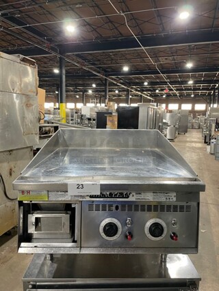 Keating Commercial Countertop Natural Gas Powered Flat Griddle! All Stainless Steel! Model: 24X30 SN: GG47067! 