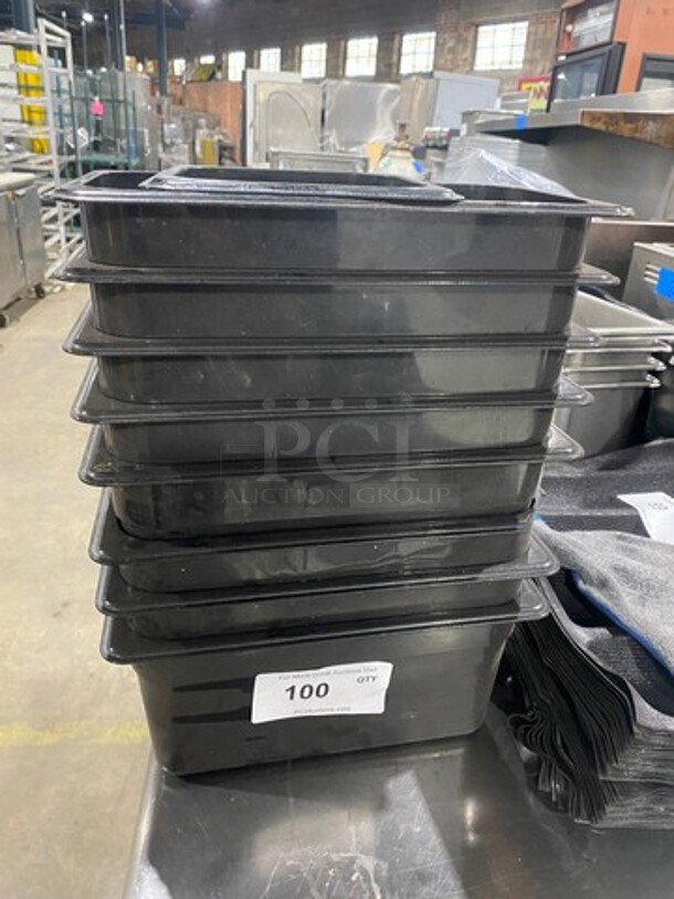 ALL ONE MONEY! Cambro Black Poly 1/3x6" Food Containers!