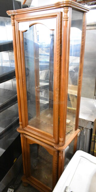 Wooden and Glass Display Cabinet. 