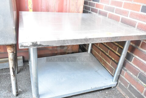 Stainless Steel Table w/ Metal Under Shelf. 