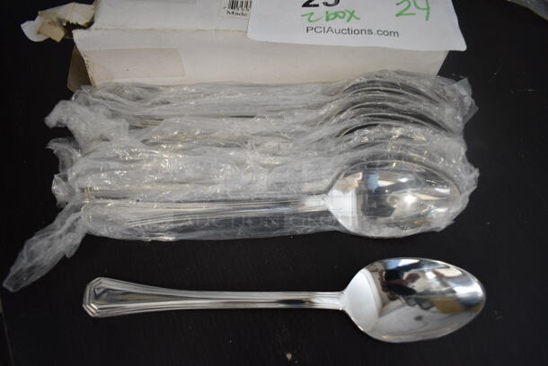 24 BRAND NEW IN BOX! Update IM-803 Stainless Steel Spoons. 7". 24 Times Your Bid!