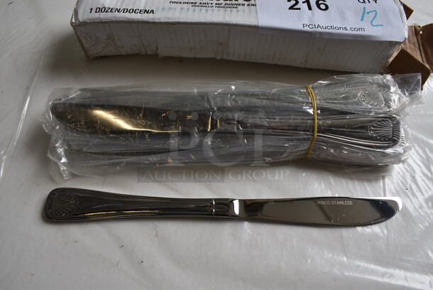12 BRAND NEW IN BOX! ProWare 15946 Stainless Steel Dinner Knives. 9". 12 Times Your Bid!