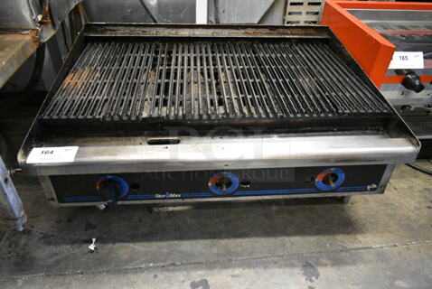 Star Max Stainless Steel Commercial Countertop Natural Gas Powered Charbroiler Grill.