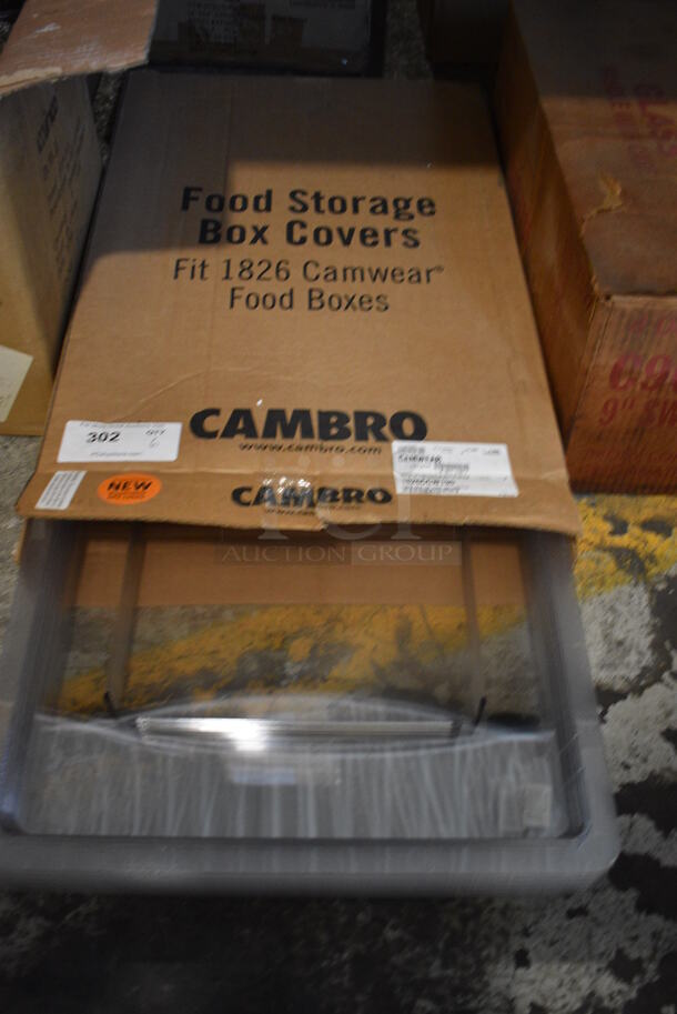 ALL ONE MONEY! Lot of 6 BRAND NEW IN BOX! Cambro Clear Poly Lids! 18x26x1