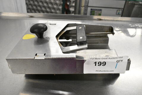 Prince Castle 970-DDA Stainless Steel Commercial Countertop Bagel Slicer. 