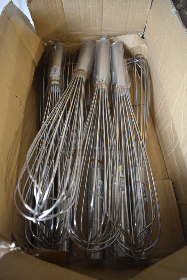 9 BRAND NEW IN BOX! Update Stainless Steel Whisks. 15.5". 9 Times Your Bid!
