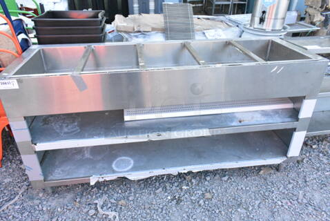 Stainless Steel Steam Tables w/ Metal Under Shelf.