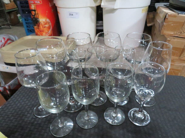 One Lot Of 13 Assorted Bar Glasses.