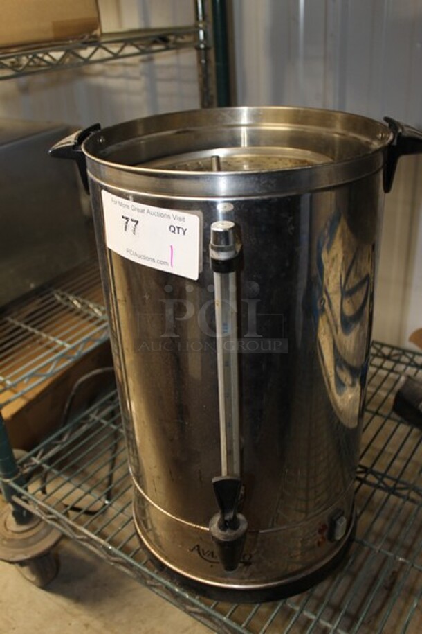 Avantco 177CU110 Stainless Steel Commercial Countertop Coffee Urn. No Lid. 120 Volts, 1 Phase. 