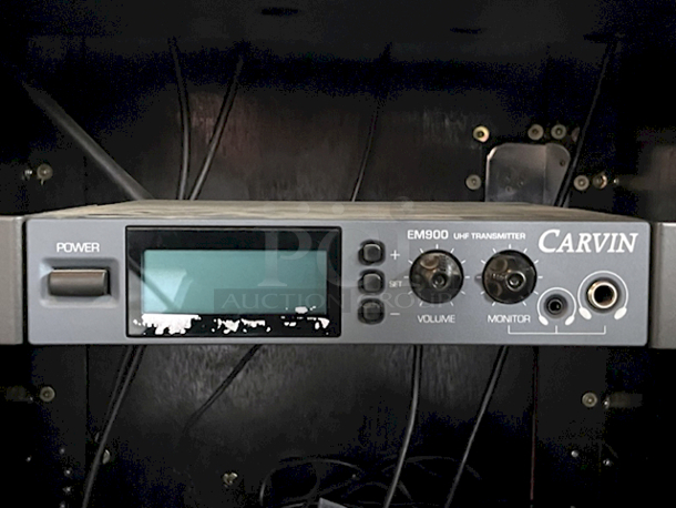 VALUE PACK! Carvin EM900 Wireless In-Ear Monitor System 518-542MHz. Includes: EM900 Base Transmitter With Antenna, (4) EM901 Body Pack Receivers & EM902 High Definition Ear Buds