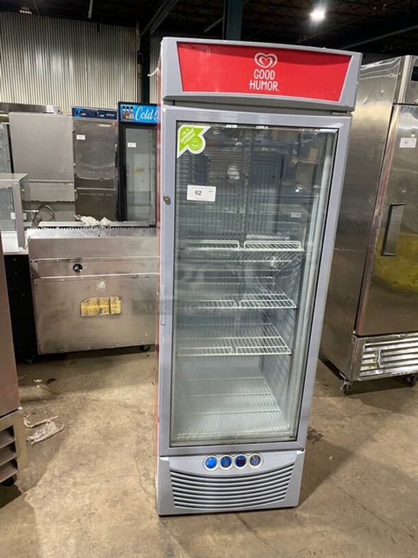 AWESOME! Iarp Commercial Single Door Reach In Ice Cream Merchandiser! With Poly Coated Racks! 110-120V! Model: EIS553 SN: 15FE93319! - Item #1145686