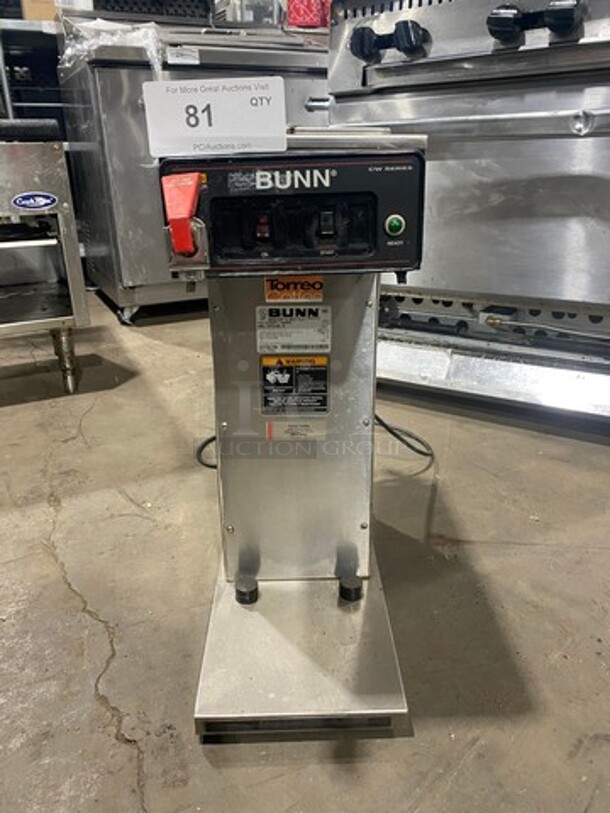 Bunn Commercial Countertop Coffee Brewing Machine! With Hot Water Dispenser! All Stainless Steel! Model CWTF15-APS Serial CWTF261704! 120V 1Phase!