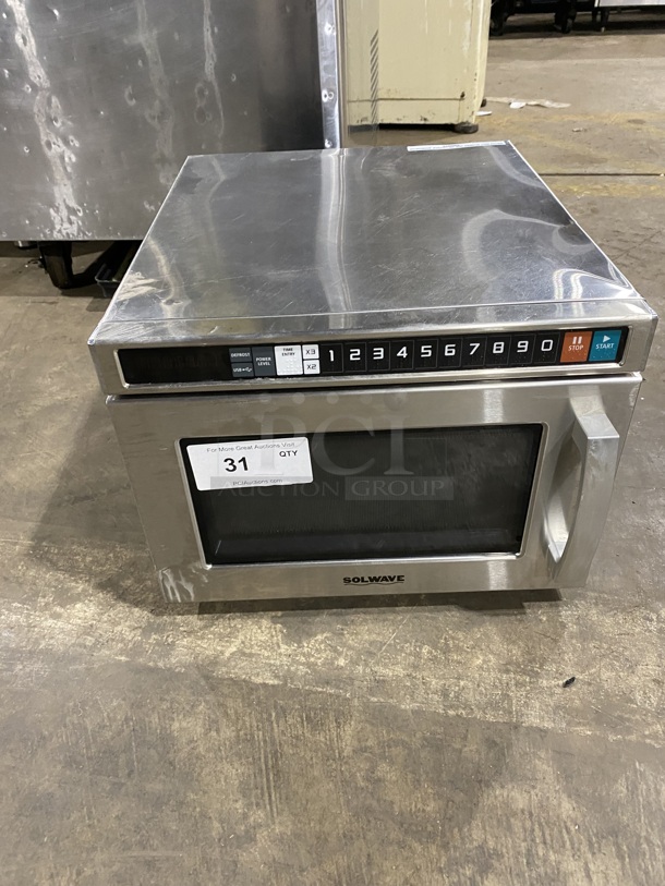 2020 SOLWAVE All Stainless Steel Countertop Microwave Oven! Model 180MWHD21 Serial 200601028 208-230V/60Hz/1 Phase - Item #1126175