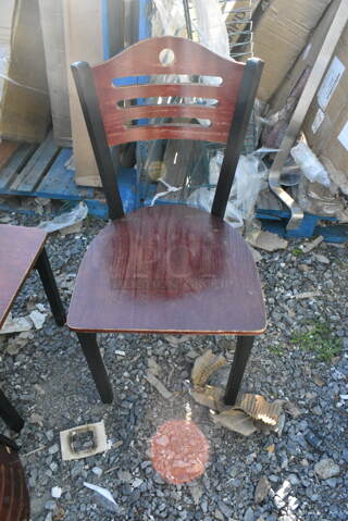 8 Wooden and Metal Dining Height Chair. 8 Times Your Bid! 