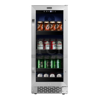 BRAND NEW SCRATCH AND DENT! Whynter BBR-838SB 15 inch Built-In 80 Can Undercounter Stainless Steel Beverage Refrigerator. 115 Volts, 1 Phase. Tested and Working!