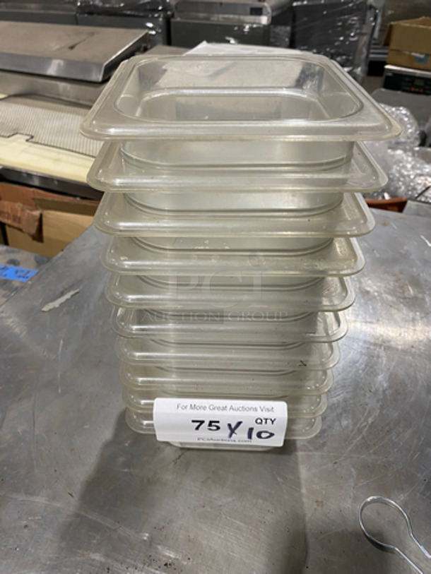 Cambro Clear Poly Food Pans! 1/6x2.5"! 10x Your Bid!