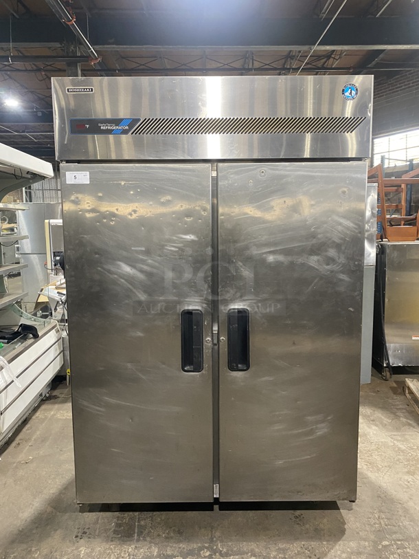Hoshizaki Commercial 2 Door Reach In Refrigerator! All Stainless Steel! On Casters! Model: RH2AAC SN: N60580G 115V 60HZ 1 Ph - Item #1126945