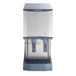 BRAND NEW SCRATCH & DENT! Scotsman HID312A - 1A Scotsman HID312A-1 Meridian Countertop Air Cooled Ice Machine and Water Dispenser - 12 lb. Bin Storage S/N: 23071320013785 16-1/4x24-3/8x35