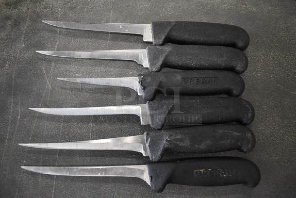 6 Sharpened Stainless Steel Fillet Knives. Includes 11". 6 Times Your Bid!