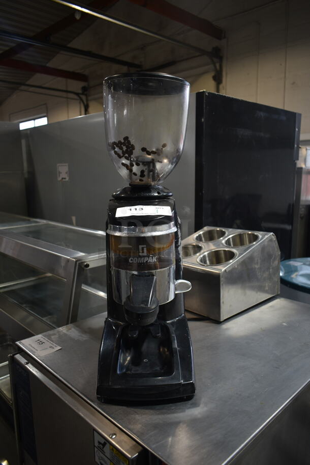 Compak K/6 Metal Commercial Countertop Espresso Bean Grinder. 110 Volts, 1 Phase. Tested and Does Not Power On 