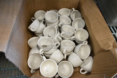 ALL ONE MONEY! Lot of 50 Clear Ceramic Mugs. 