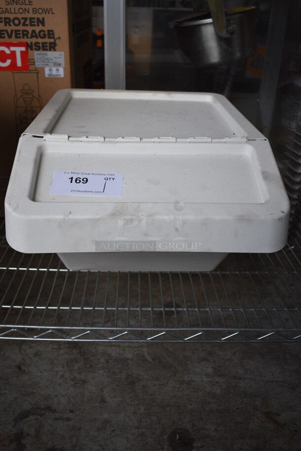 White Poly Ingredient Bin. 16x22x11