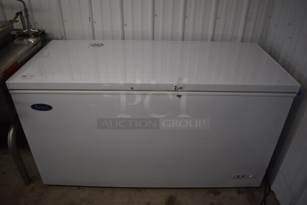 Atosa Metal Chest Freezer. 60x28x33.5. Tested and Powers On But Does Not Get Cold