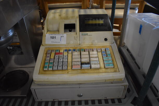 Sam4s ER-5240M Countertop Electronic Cash Register. 16x18x12
