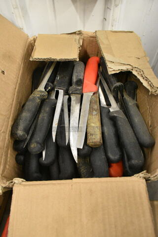 75 SHARPENED Stainless Steel Knives Including Paring Knives. 75 Times Your Bid! 