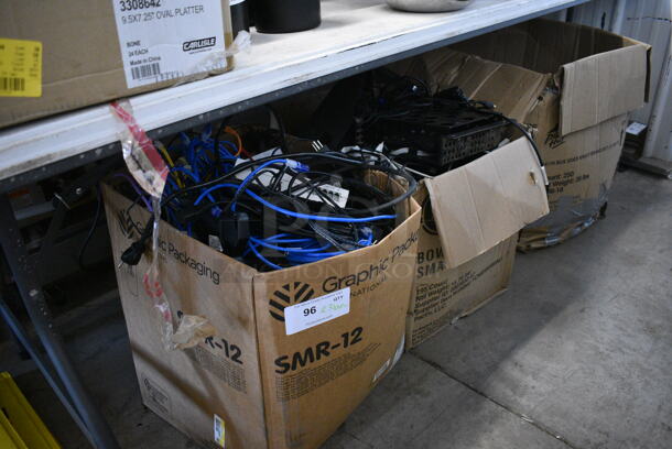 ALL ONE MONEY! Lot of 3 Boxes of Various Wires and Brackets!