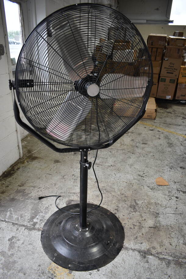 SFSC1-750S Black Metal Floor Style Fan. 120 Volts, 1 Phase. Tested and Working!
