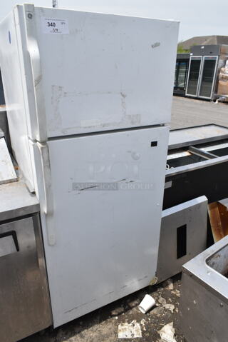 General Electric GE GTH17JBD4RWW Metal Cooler Freezer Combo Unit. 115 Volts, 1 Phase. 