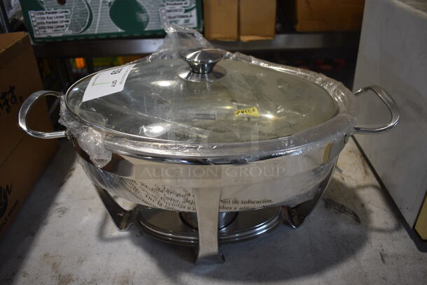 Metal Chafing Dish w/ Drop In and Lid. 18x10x11