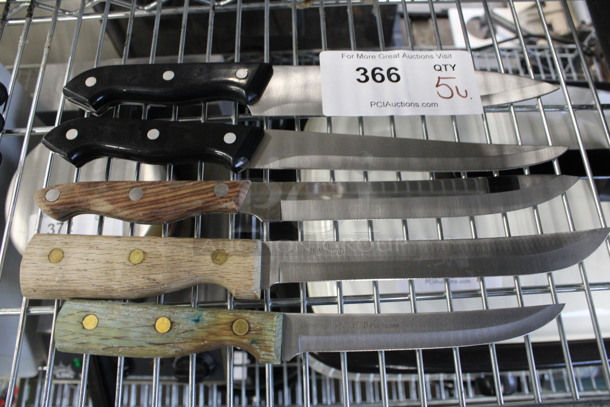 5 Various Metal Knives. Includes 13". 5 Times Your Bid!