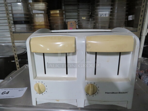 One Hamilton Beach 4 Slice Toaster. 120 Volt.