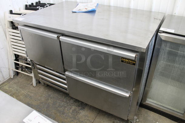 2018 CoolTech CUST-48LBD Stainless Steel Commercial 3 Drawer Cooler. 115 Volts, 1 Phase. Tested and Working!