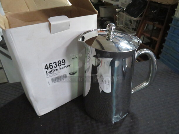 One NEW Vollrath 76oz Stainless Steel Coffee Server. #46389 - Item #1118445
