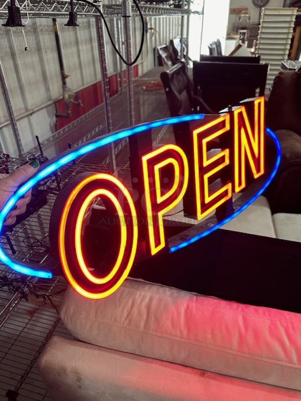 One WORKING Optiva LED OPEN Sign. #S-SGN-06002-00.
