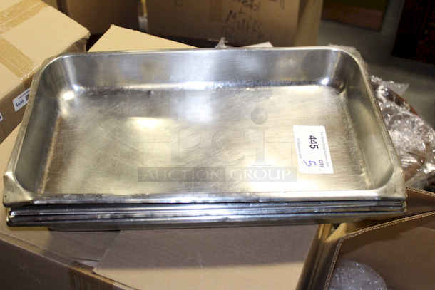 SWEET! 2-1/2" Deep Full Size Hotel Pans, Stainless Steel. 20-3/4x12-3/4x2-1/2. 5x your Bid 