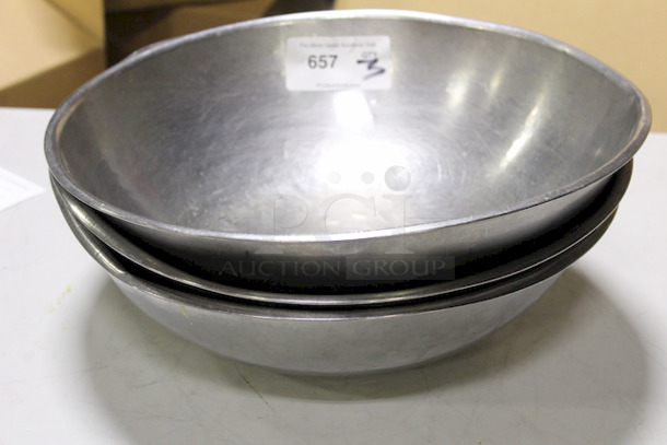 Stainless Steel Mixing Bowl, 18-1/2" x 3". 3x Your Bid.
