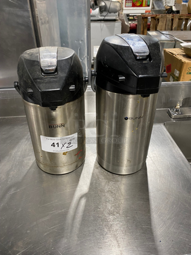 Bunn Commercial Countertop Coffee Dispenser! Stainless Steel Body! 2x Your Bid!