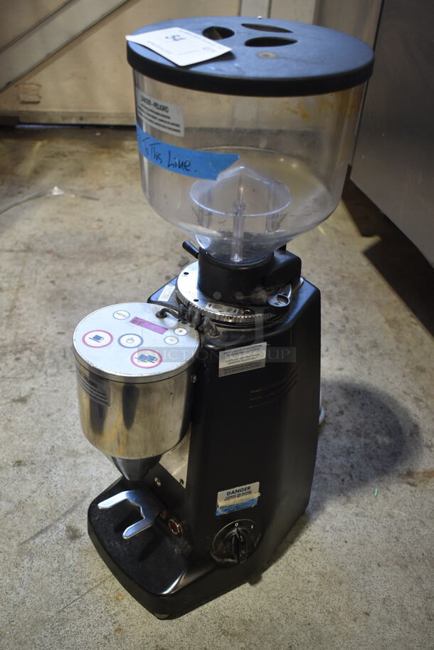Mazzer Luigi Major Electronic Metal Commercial Countertop Espresso Bean Grinder. 120 Volts, 1 Phase. Tested and Working!