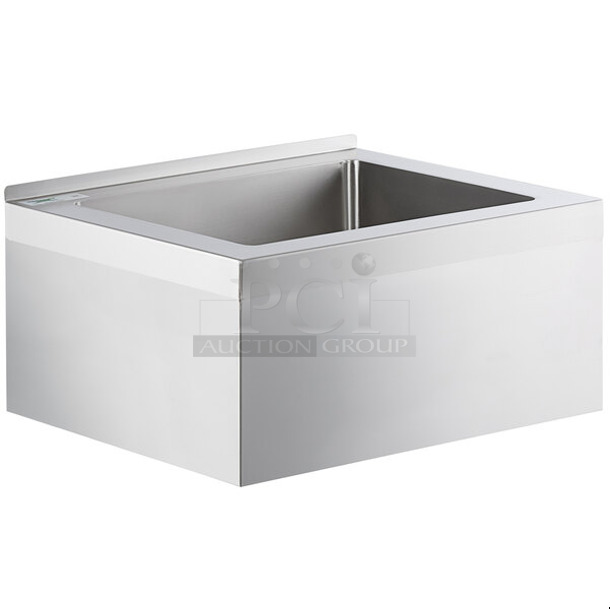 BRAND NEW SCRATCH AND DENT! Regency 600SM16206 25" 16 Gauge Stainless Steel One Compartment Floor Mop Sink - 20" x 16" x 6" Bowl