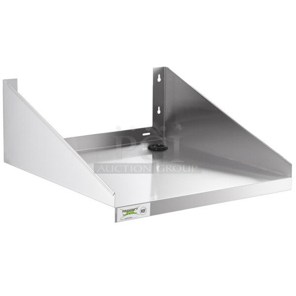 BRAND NEW SCRATCH AND DENT! Regency 600MS2424 Stainless Steel Microwave Wall Shelf. 